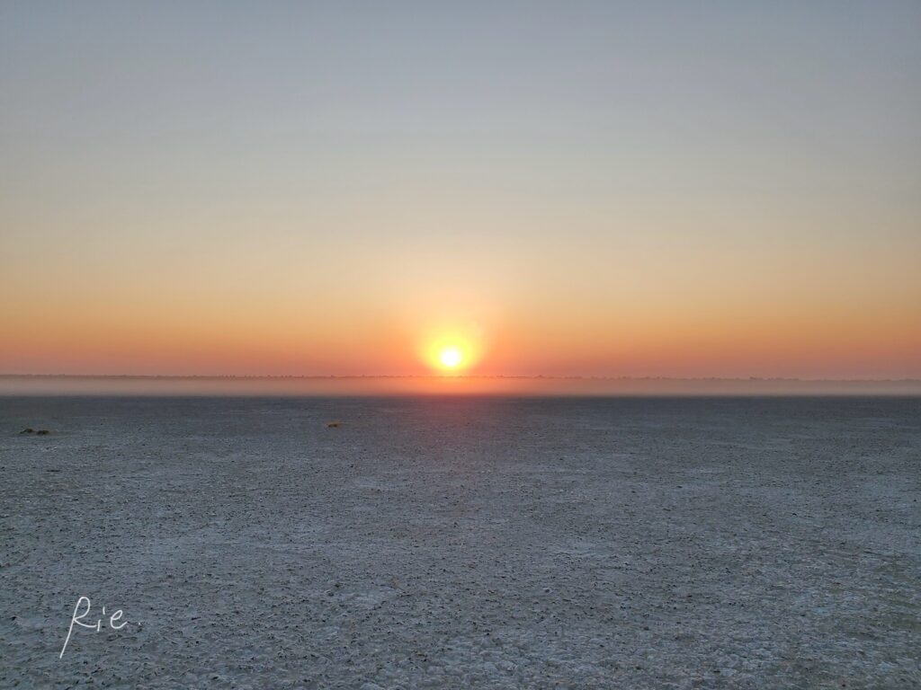 塩湖で見たサンセット