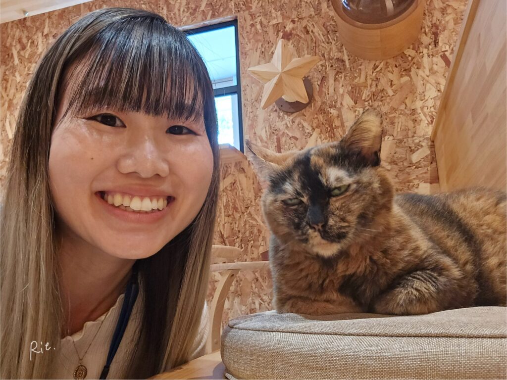 茶々ちゃんとの2ショット