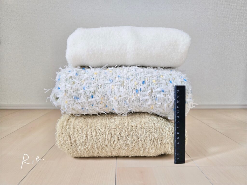 ニット3枚の厚み