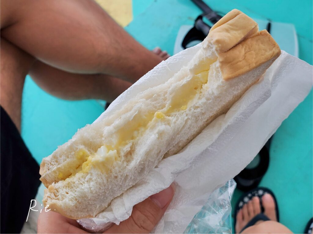 朝食にいただいたたまごサンド