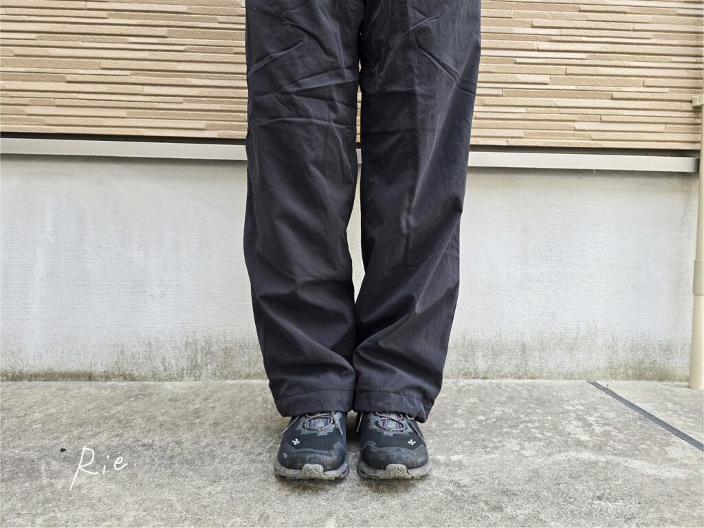 裾を絞っていないとき