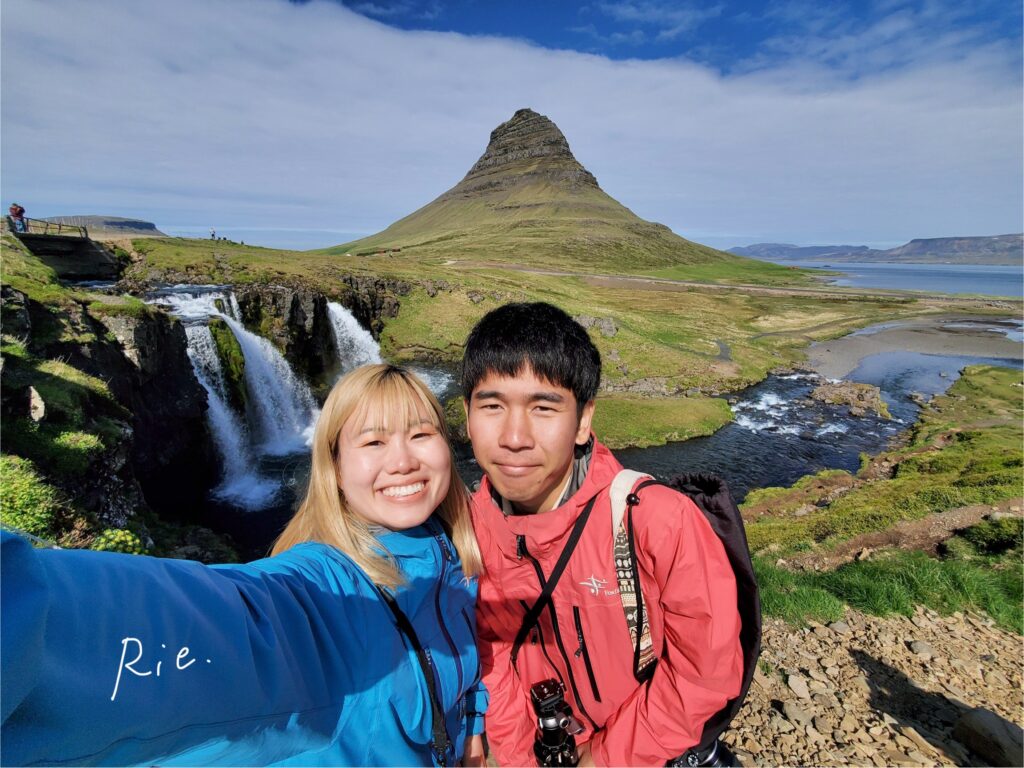 アウトカメラで撮った自撮り写真(絶景①)