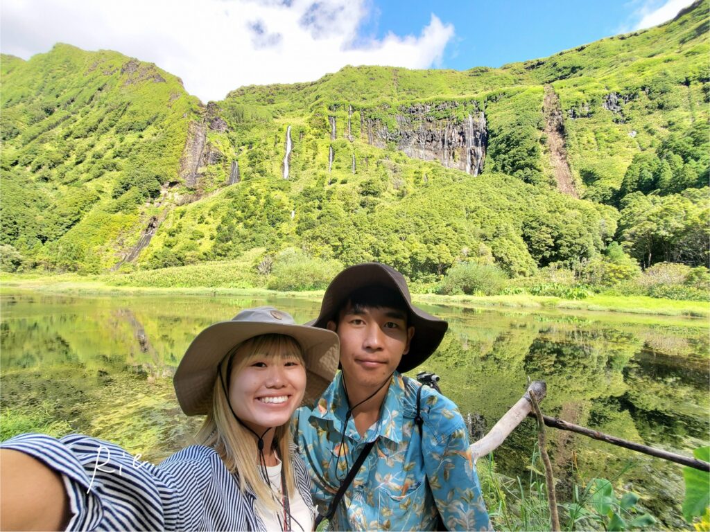 アウトカメラで撮った自撮り写真(絶景②)