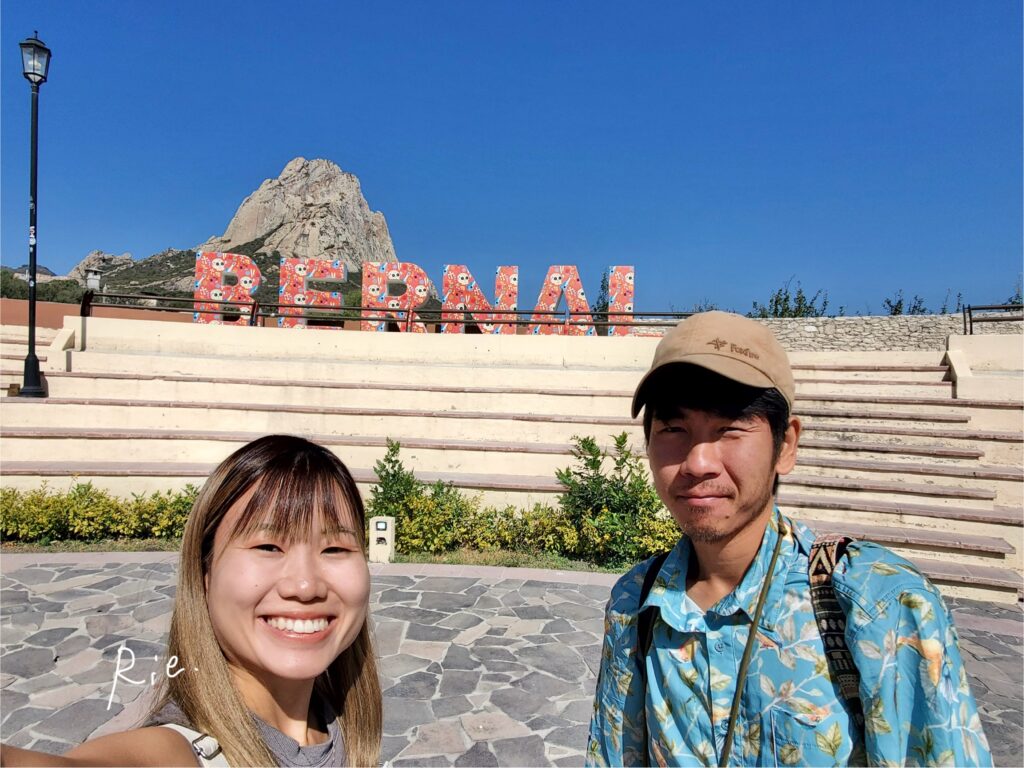 アウトカメラで撮った自撮り写真(例①)