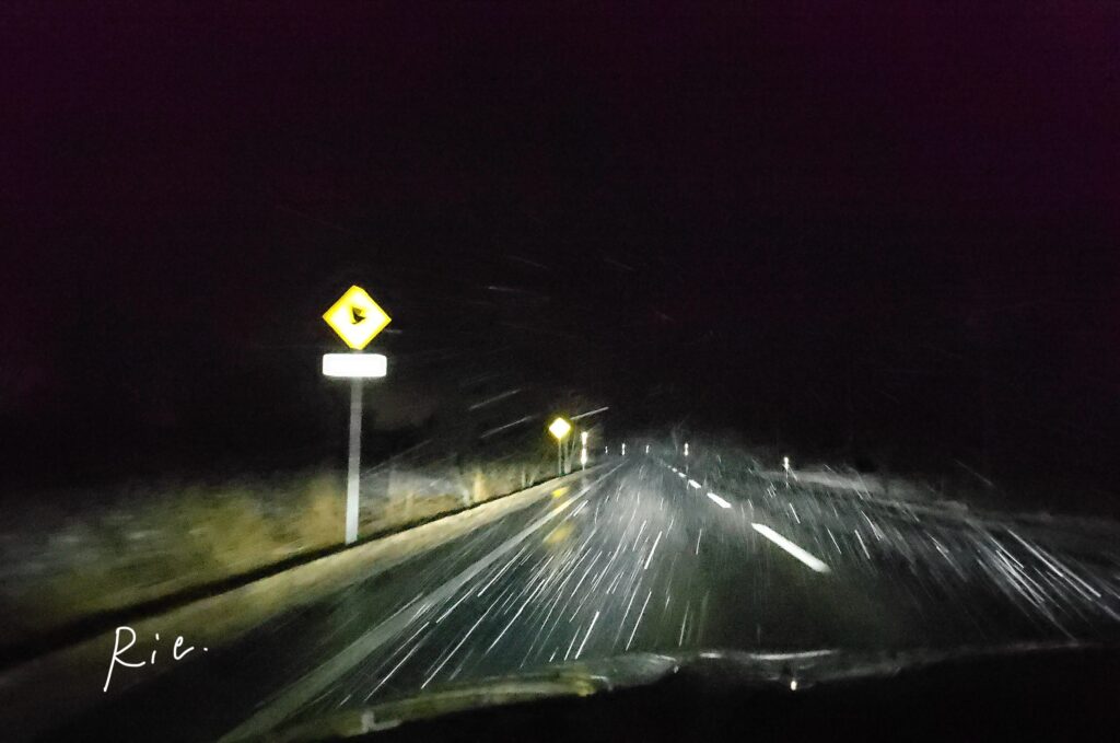 タンチョウの注意看板
