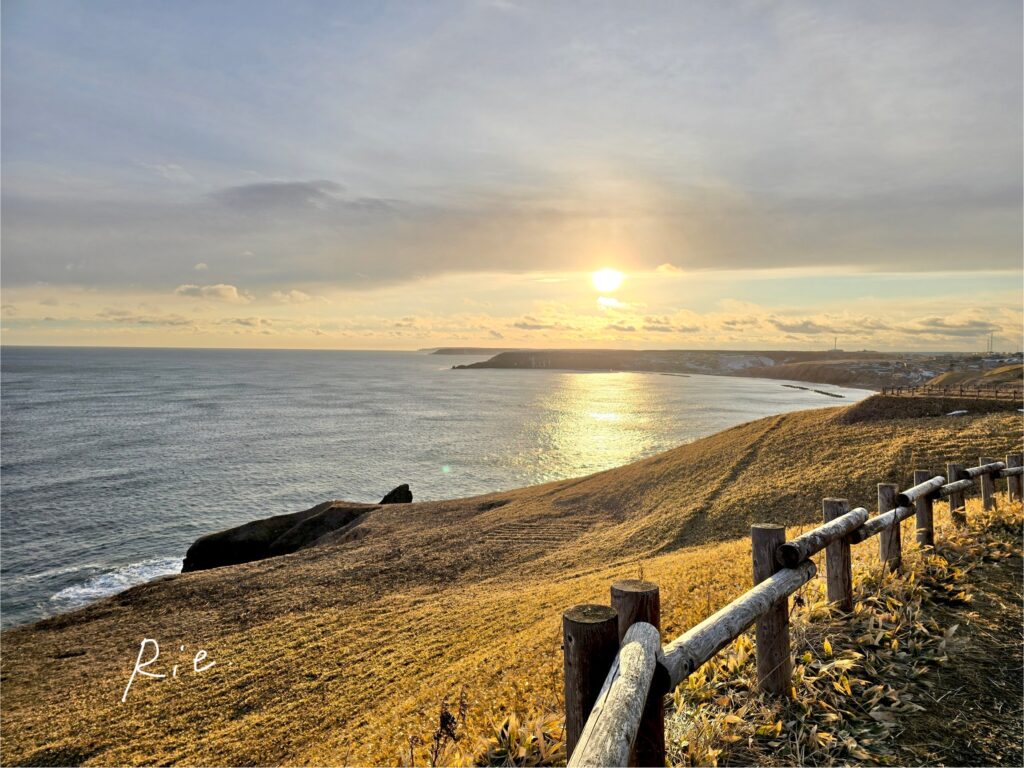 霧多布岬の夕日