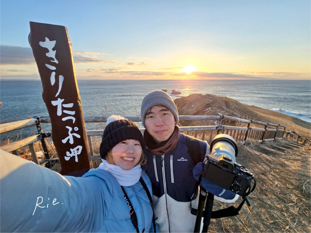 アウトカメラで撮った自撮り写真(例②)