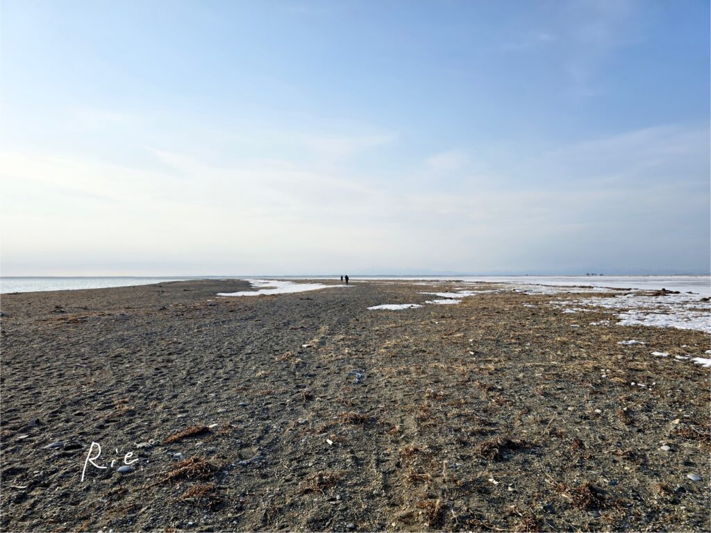 野付半島先端に向けて歩く