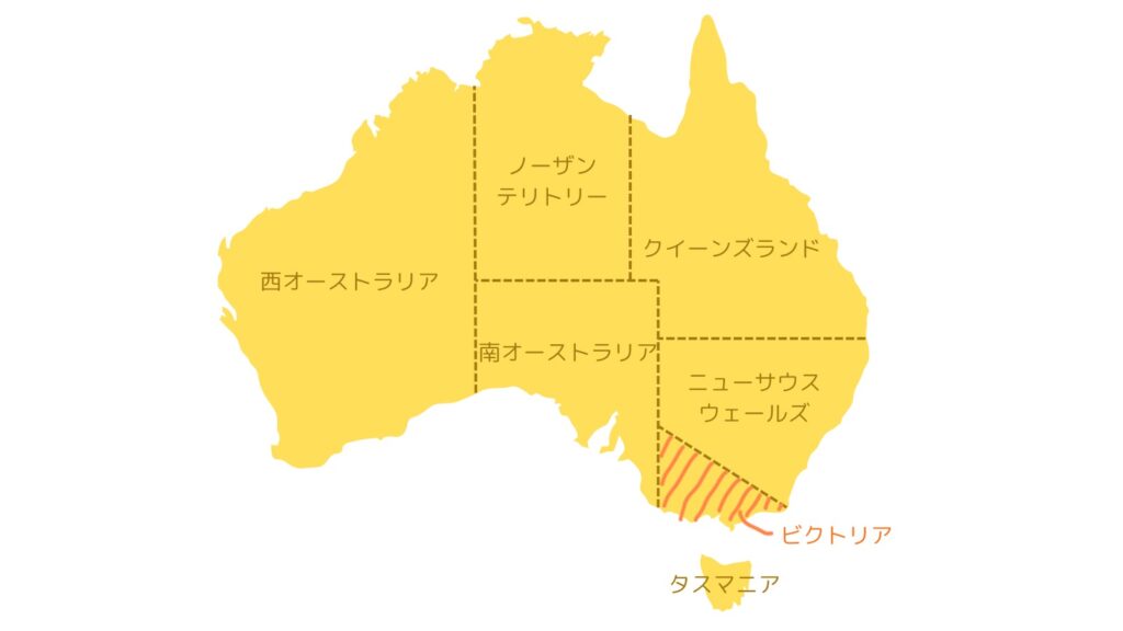 ビクトリア州の場所